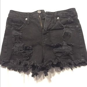 *SOLD* Black High Waisted Shorts